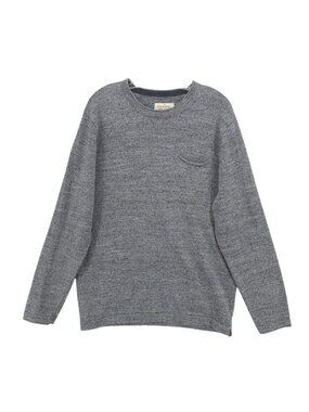 THE NORMAL BRAND Sweater Men's Heather Gray Chest Pocket Cotton Blend LARGE